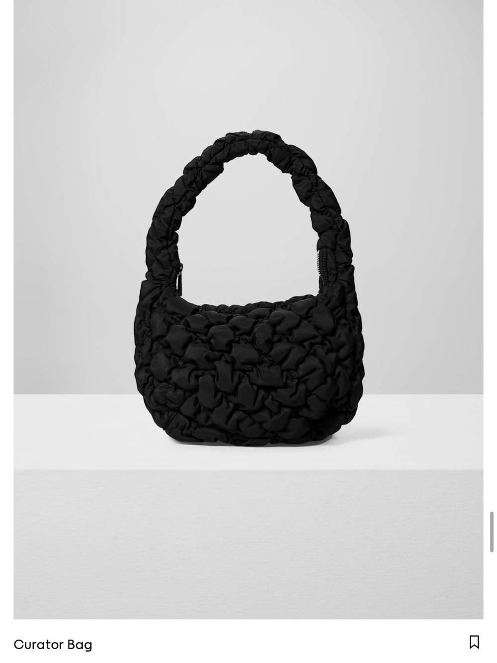 Babaton Curator Quilted Shoulder Bag — Black
